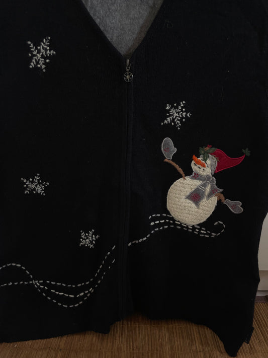 Embroidered Christmas Sweater-Bust 38