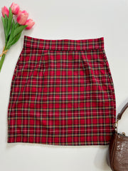 Cherry Plaid Skirt-Waist 26