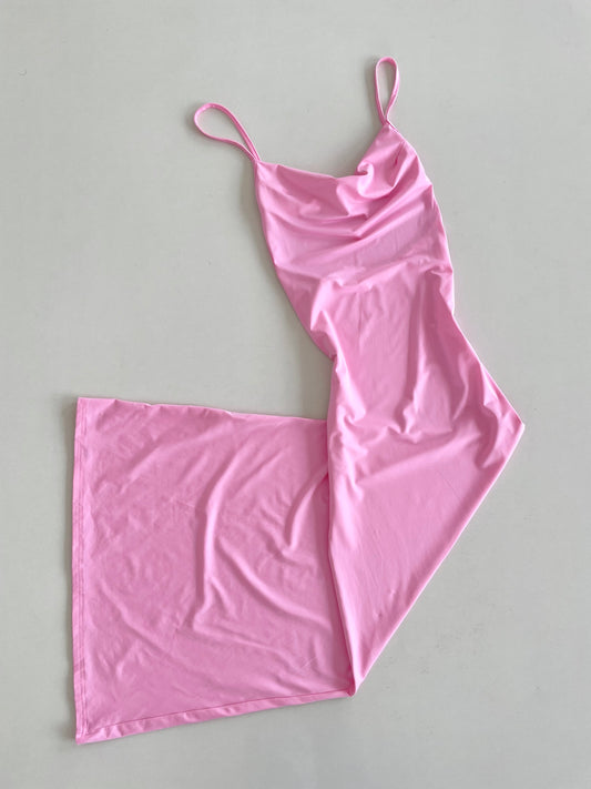 Cowl Neck Bodycon Slip Dress-Bust 32 to 34