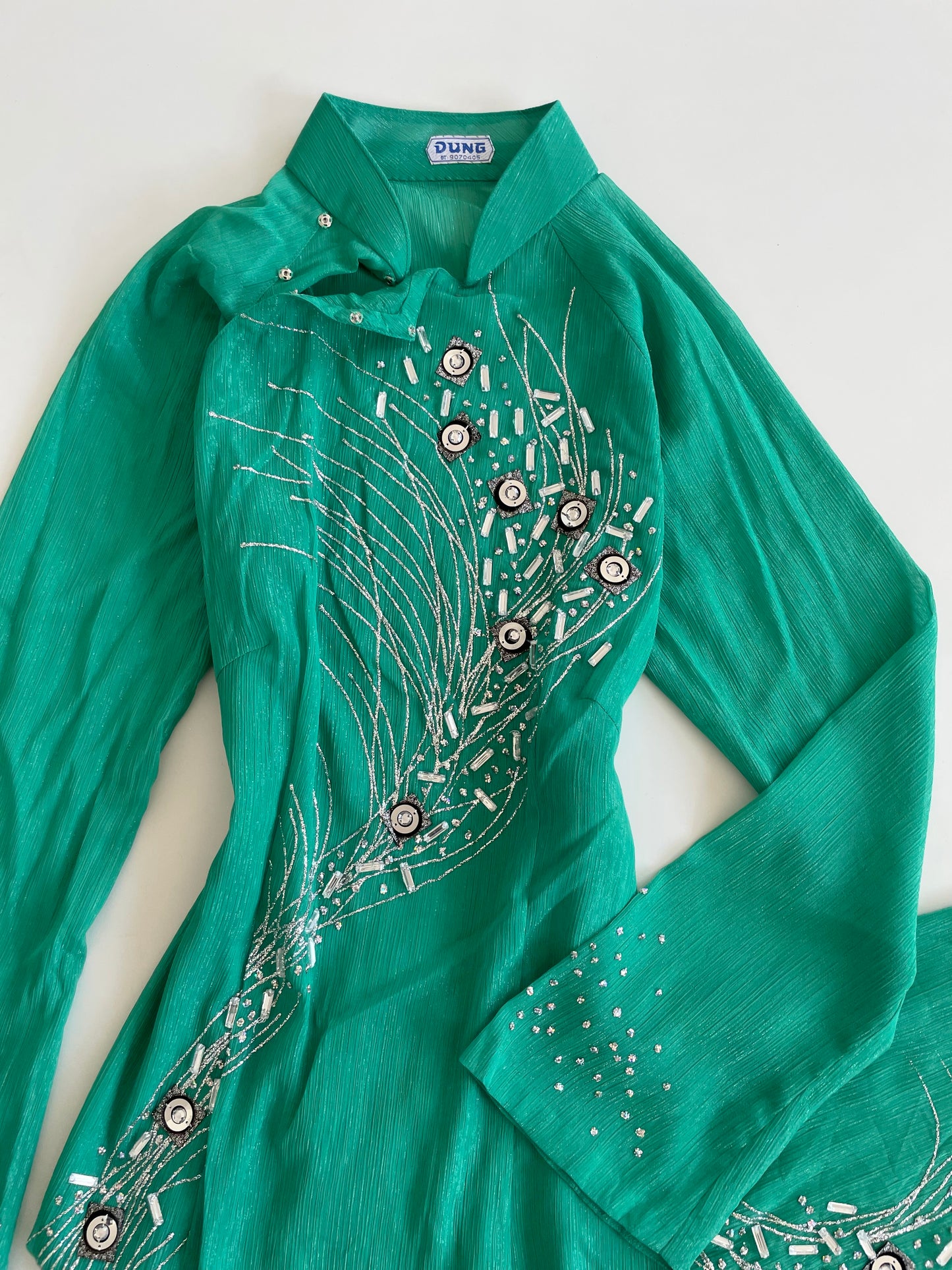 Embroidered Sheer Vintage Dress/Kurta-Bust 38