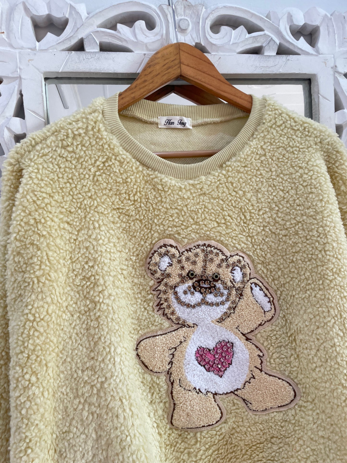 Rhinestone Teddy Pullover-Bust 50