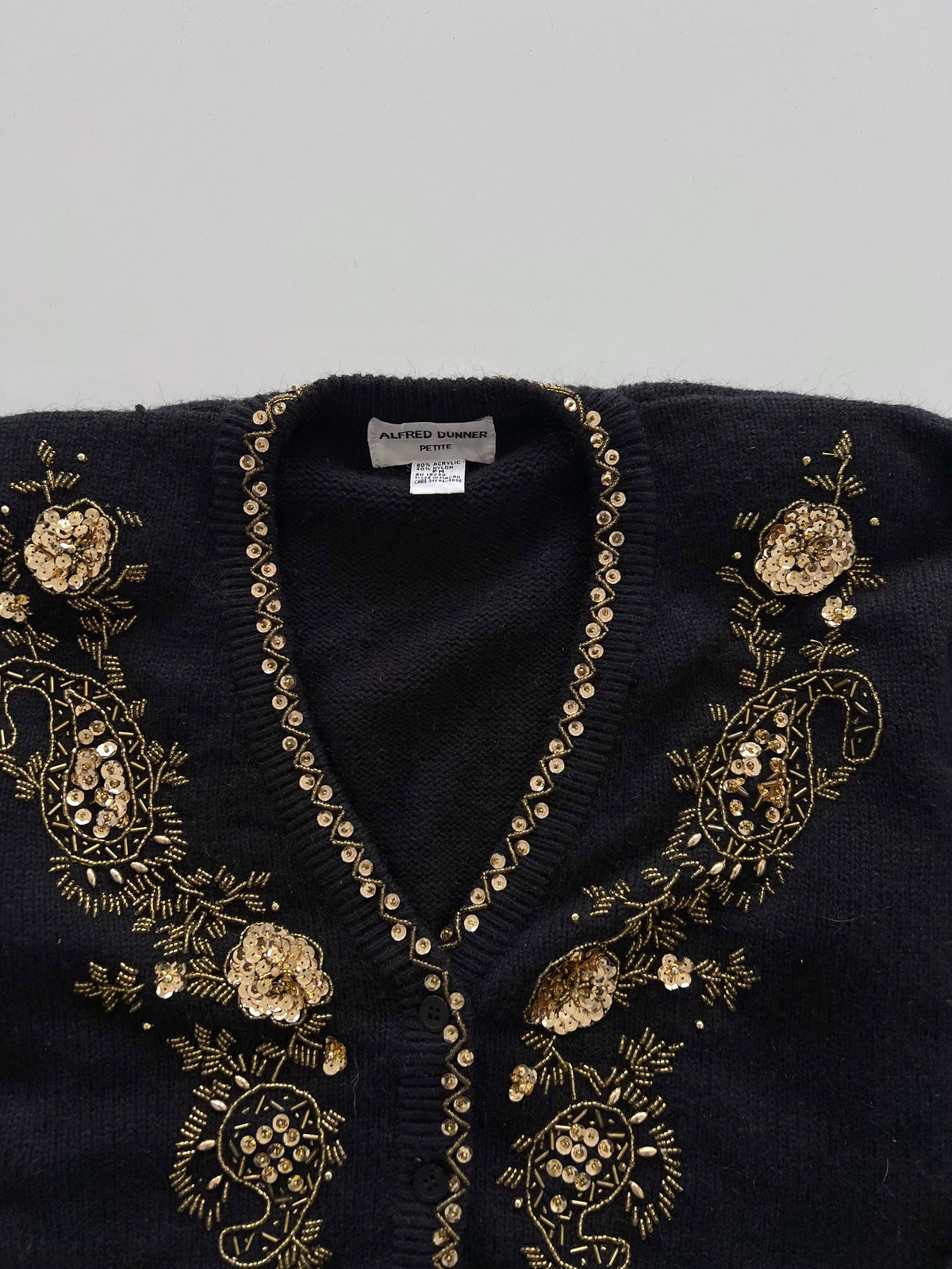 Alfred Dunner Hand Embroidered Sweater-Bust 46