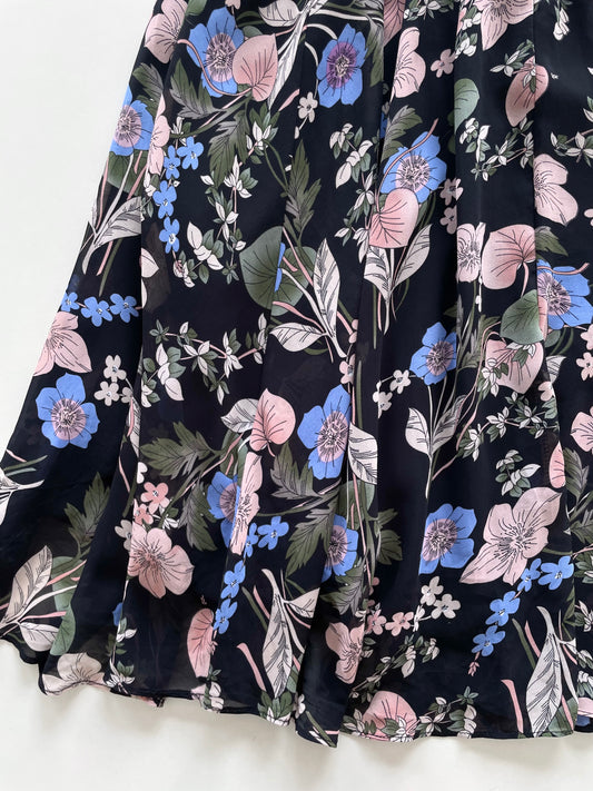 Vintage Floral Skirt-Waist 20 to 26