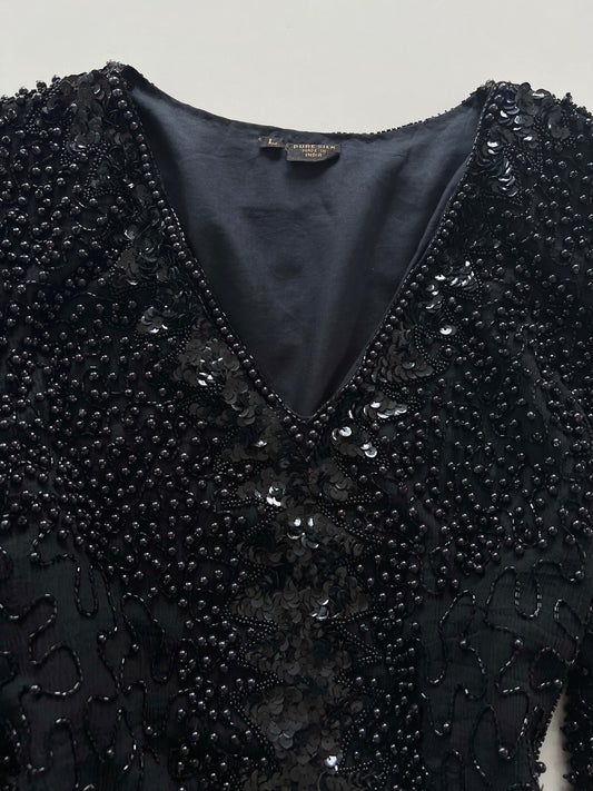 100% Pure Silk Heavily Embroidered Top-Bust 44