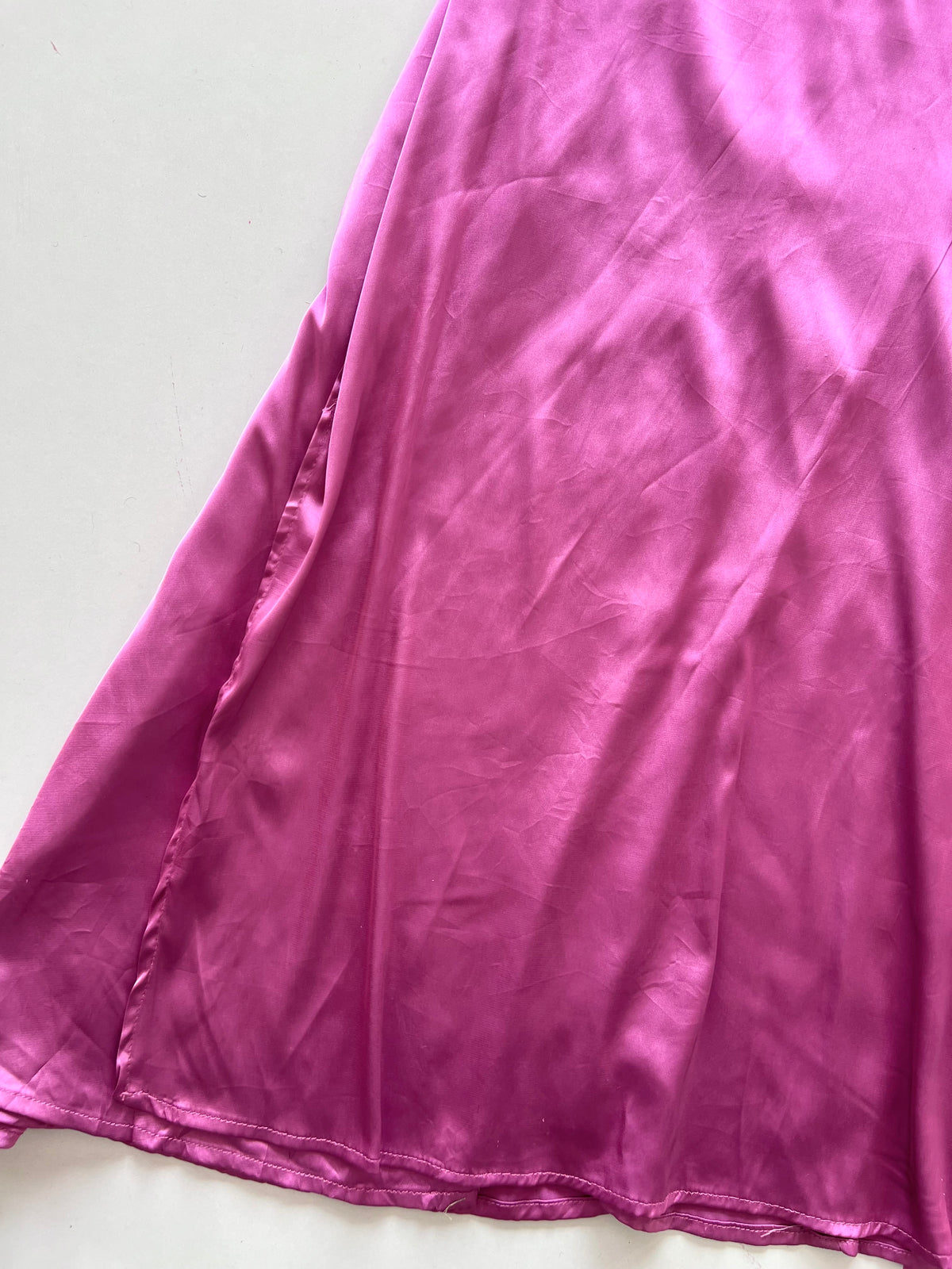 Vintage Cowl Neck Backless Satin Dress-Bust  34