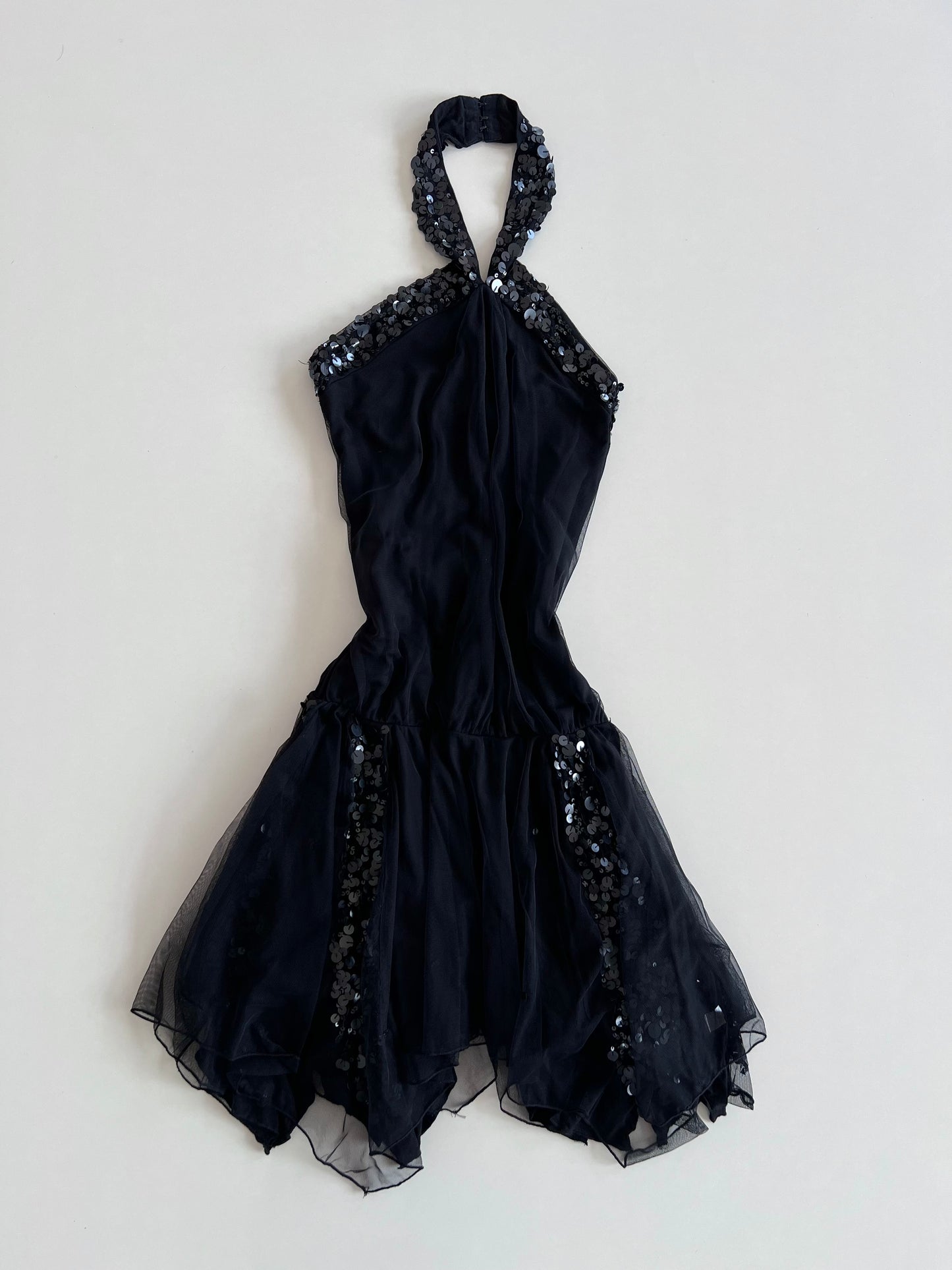 Vintage Embroidered Halter Dress-Bust 28 to 30