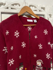 Croft & Barrow Embroidered Christmas Sweater-Bust 42