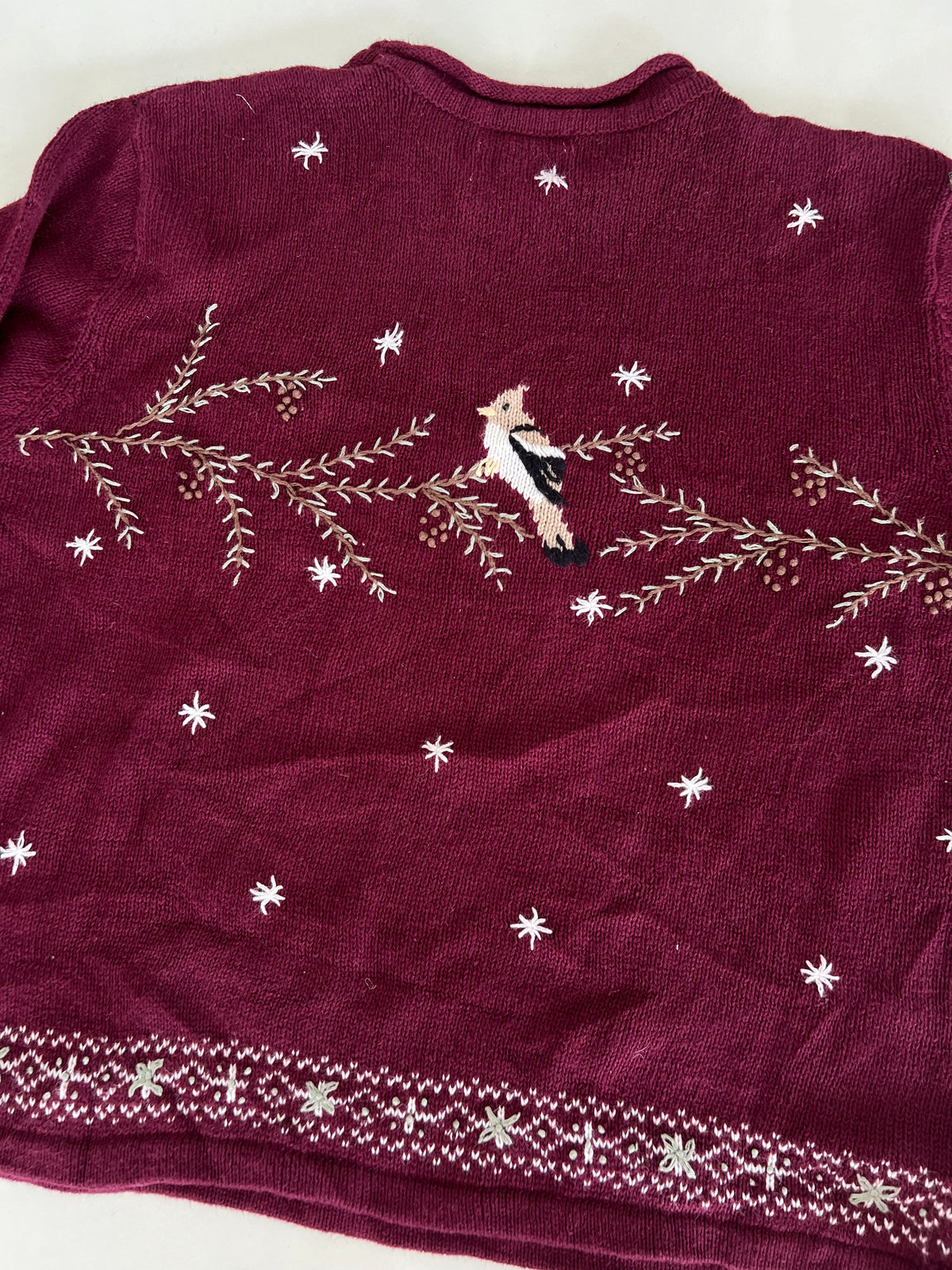 Christopher & Banks Hand Embroidered Sweater-Bust 44