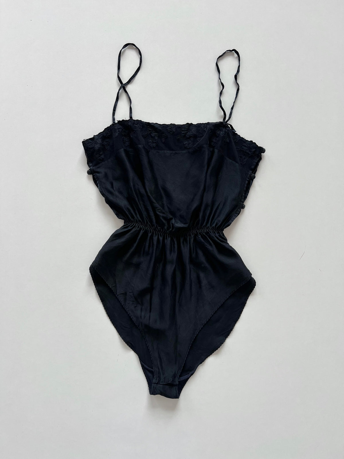 Vintage Silk Bodysuit-Bust 34