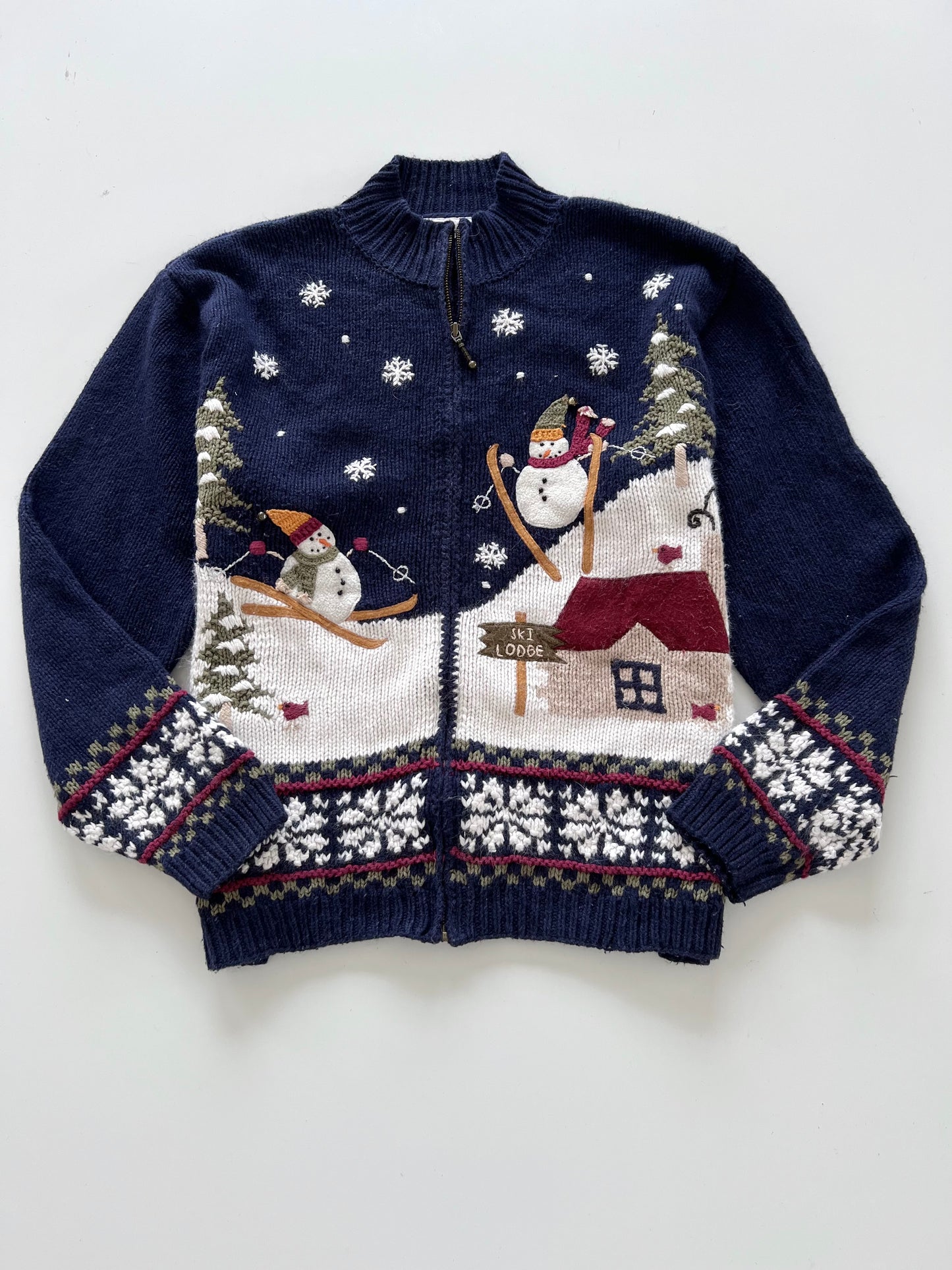 Croft&Barrow Christmas Zipper -Bust 50