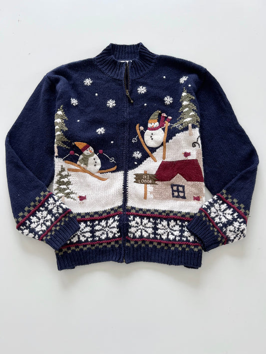 Croft&Barrow Christmas Zipper -Bust 50