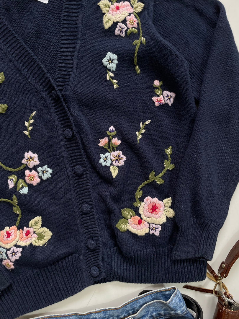 SIM Embroidered Cardigan -Bust 36 to 40