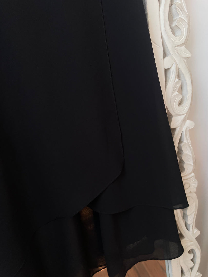 Solid Black Ruffle Skirt-Waist 34 to 36