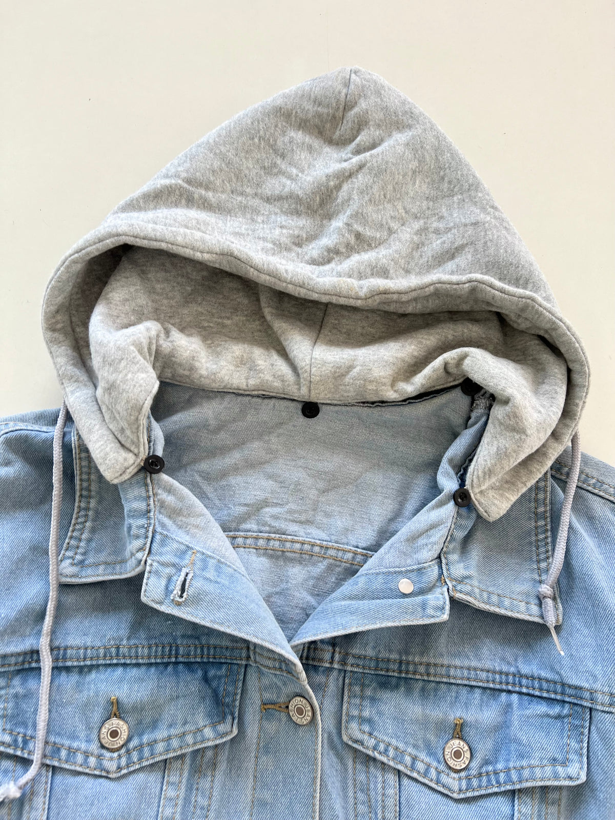 Hooded Denim Jacket-Bust 46