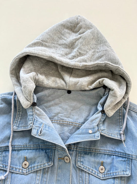 Hooded Denim Jacket-Bust 46
