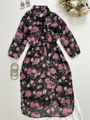 Roses Sheer Kurti-Bust 32