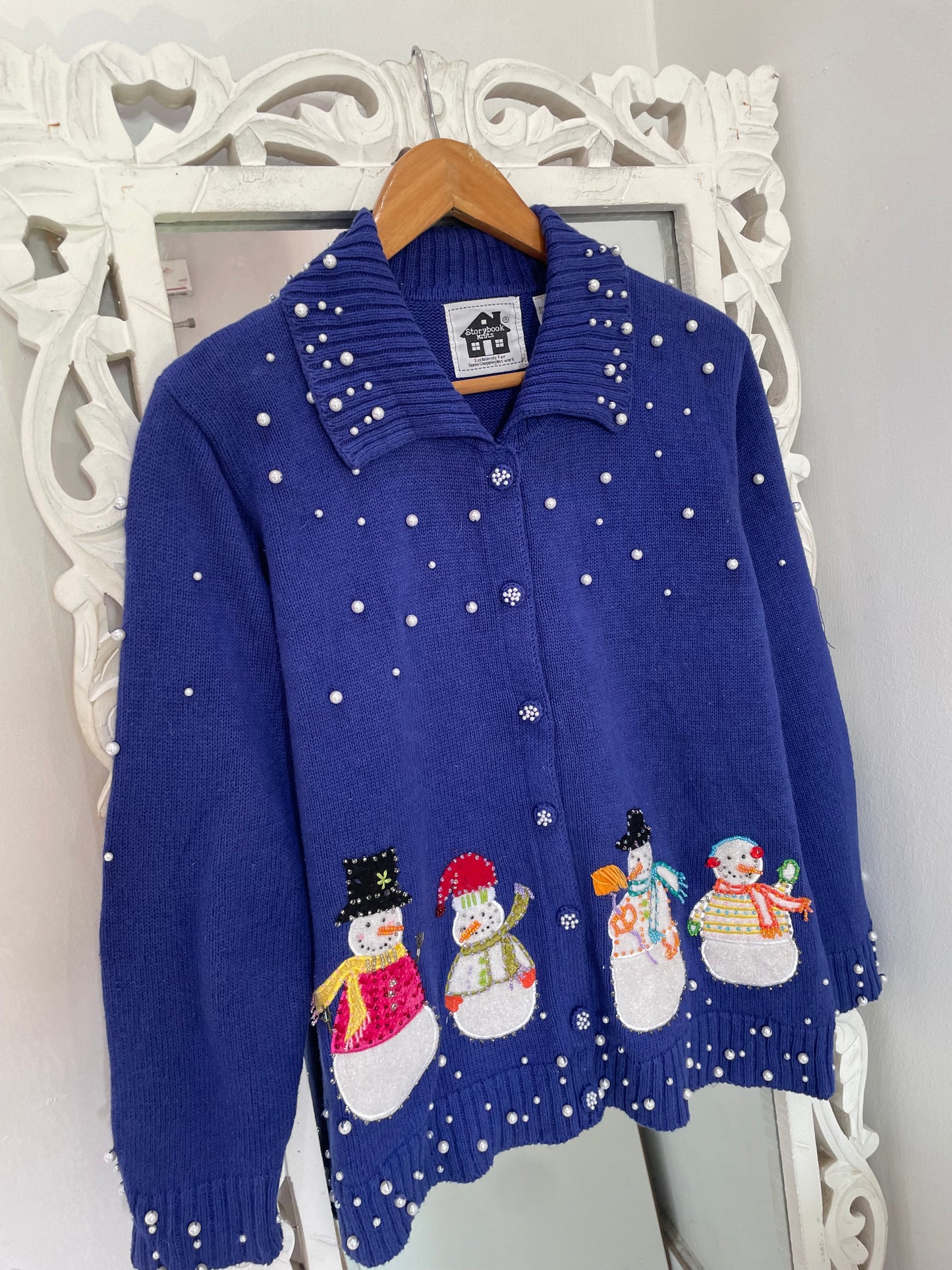 Story Book Embroidered Christmas Sweater-Bust 42
