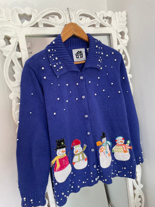Story Book Embroidered Christmas Sweater-Bust 42