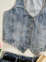 Load image into Gallery viewer, Cotton On Denim Waistcoat-Bust 36
