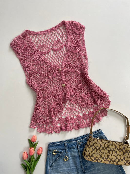 SUPER SOFT CROCHET TOP - BUST 38 to 42