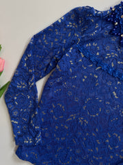 ROYAL BLUE LACE TOP - BUST 30 TO 32