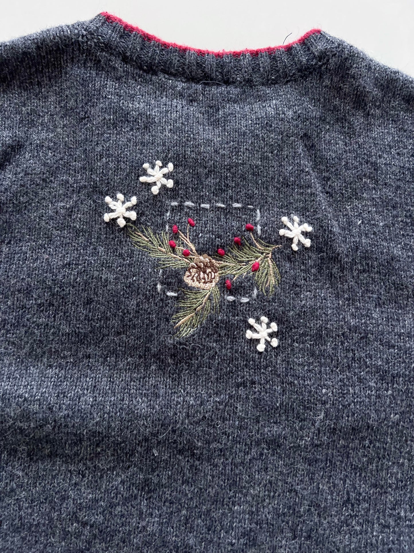 Croft & Barrow Vintage Embroidered Zipper-Bust 42
