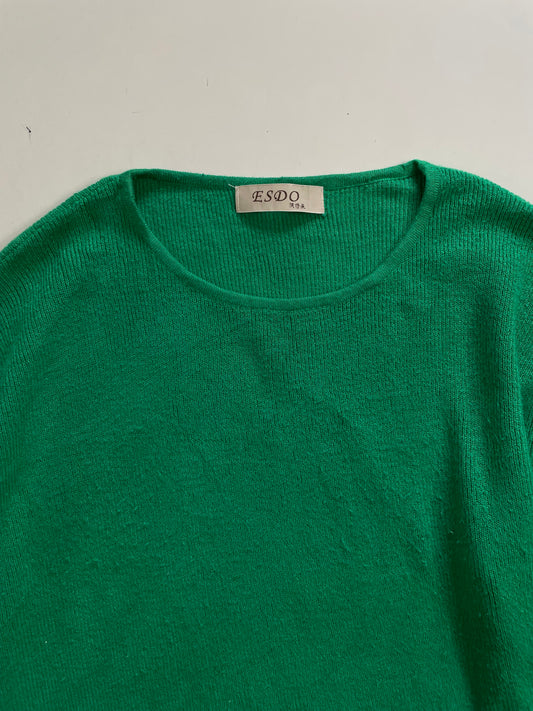 Asymmetric Green Sweater-Bust 36 to 40
