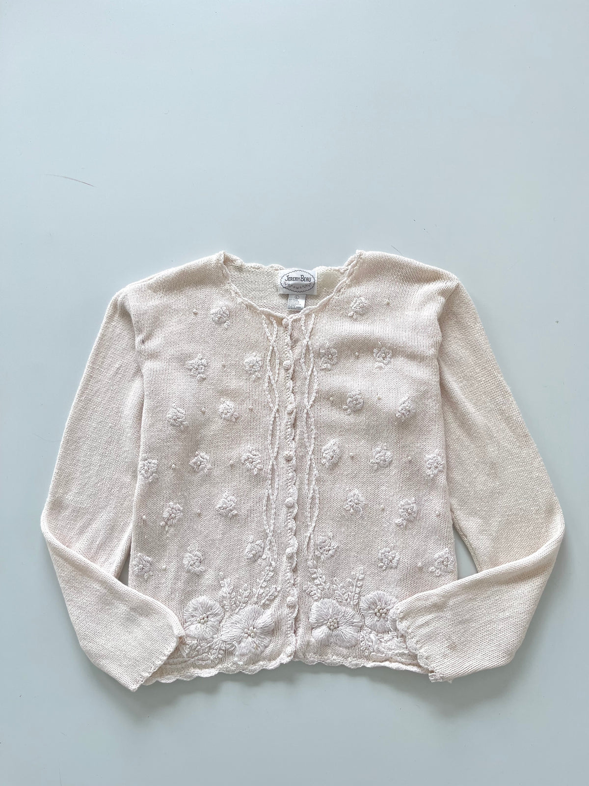 Jeremy Beau Hand Embroidered Cardigan Sweater-Bust 48