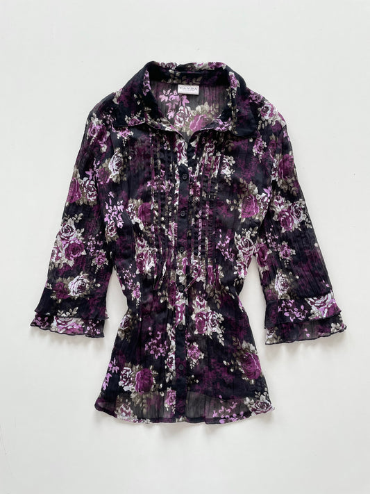 Canda Floral Sheer Shirt-Bust 48