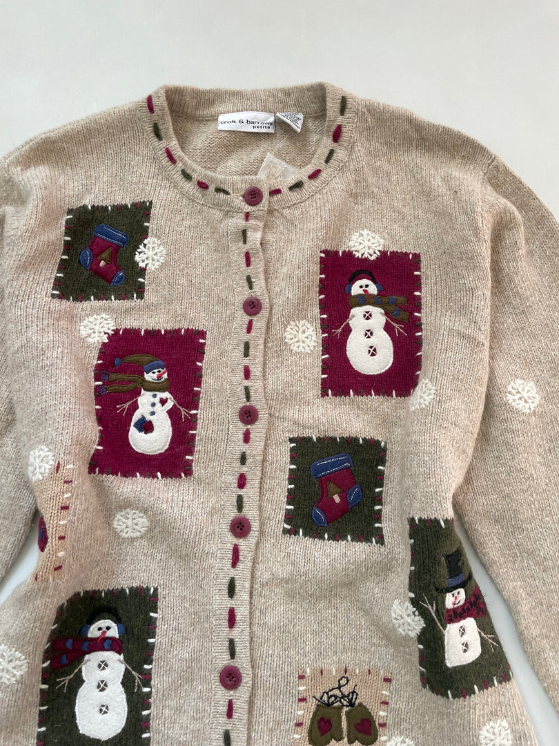 Croft & Barrow Embroidered Christmas Sweater-Bust 42