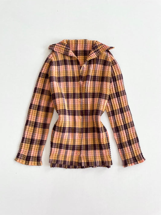 Vintage Pleated Shirt-Bust 44 to 46