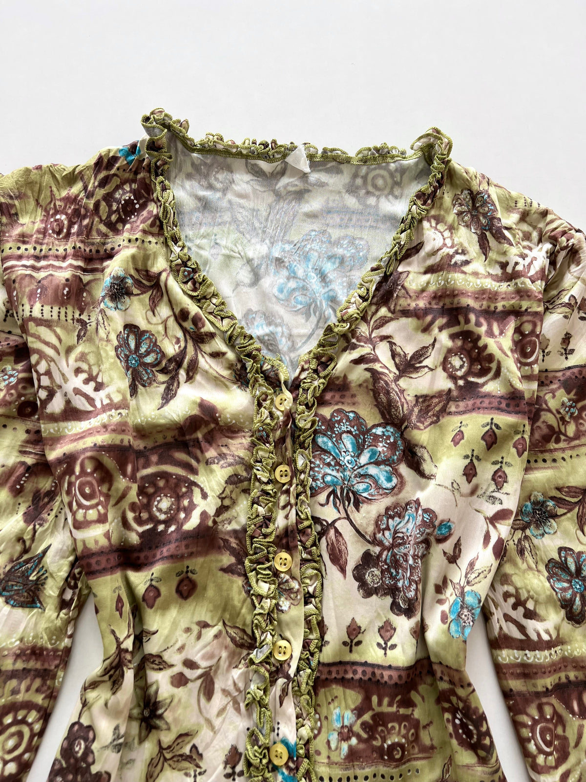 Vintage Ruffle Top-Bust 42 to 44