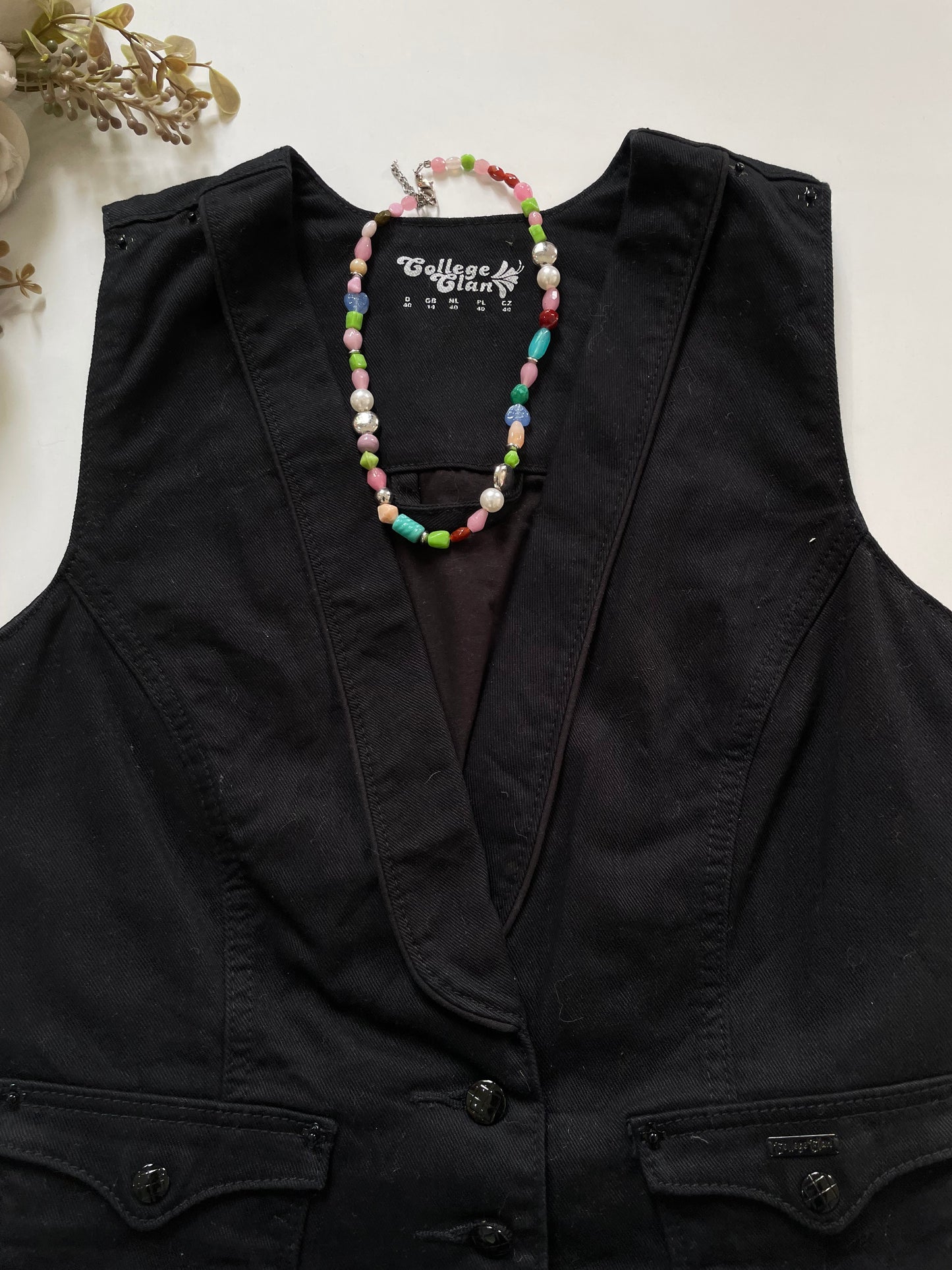 Vintage Denim Waistcoat-Bust 36
