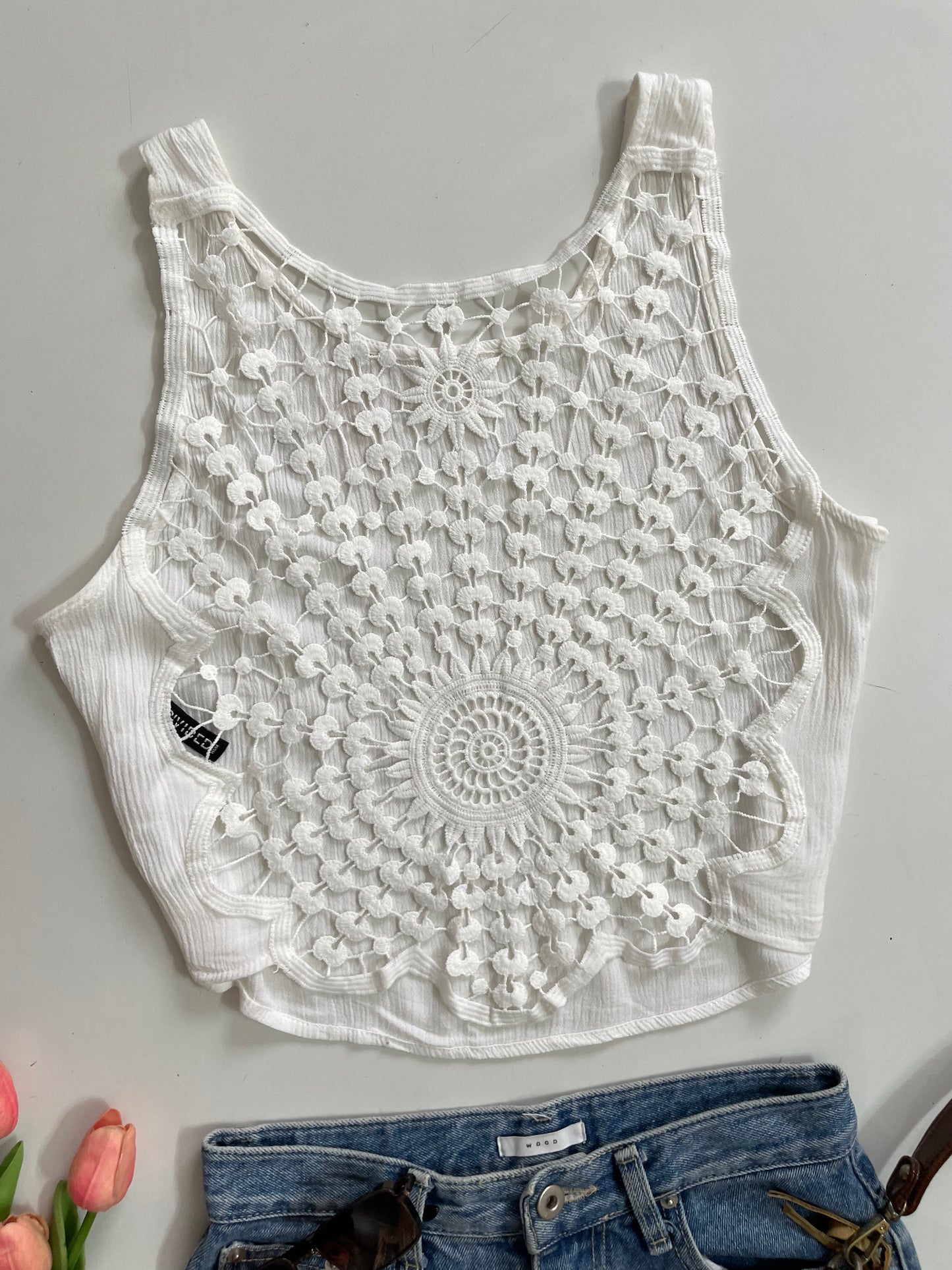 HM BACK CROCHET TOP - BUST 34