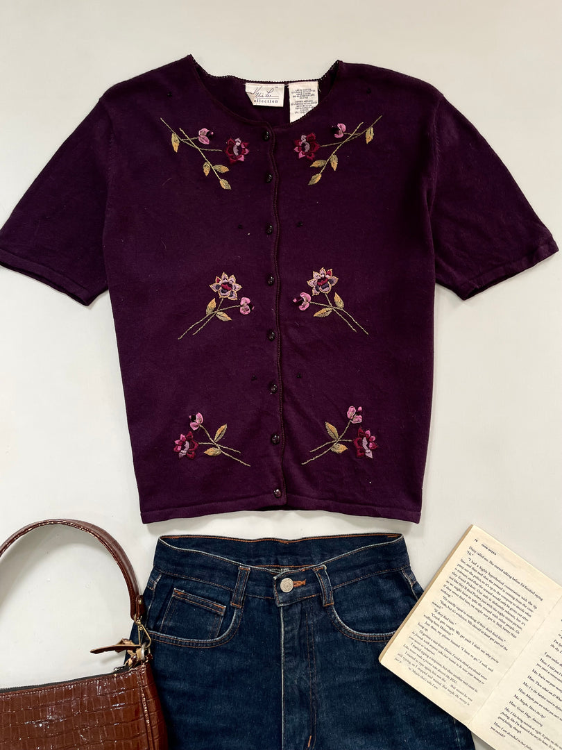 Embroidered Sweater Vest-Bust 40