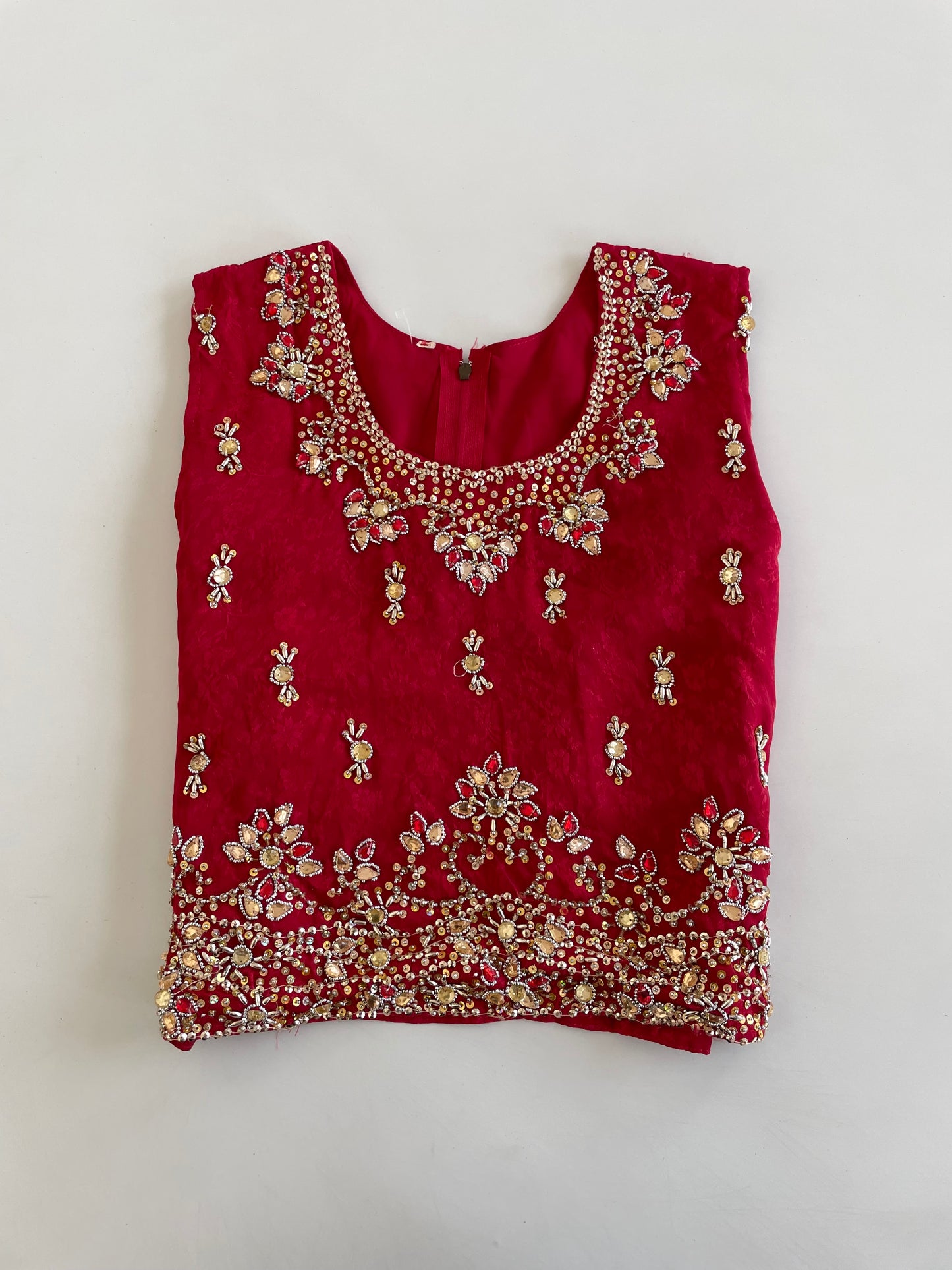 Heavily Hand Embroidered Desi Top-Bust 30