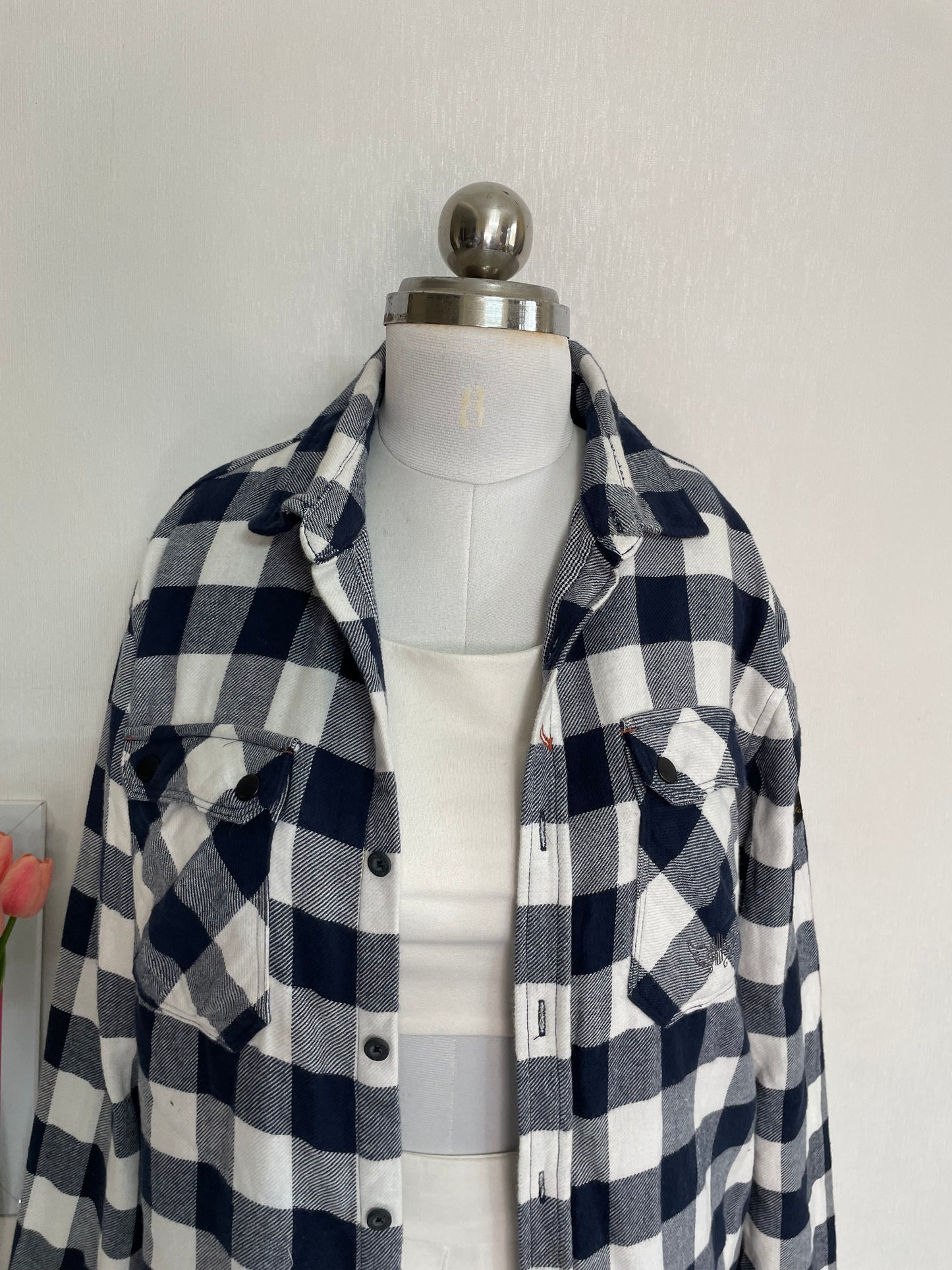 BLUETAIL CHECKERED SHACKET - BUST 36