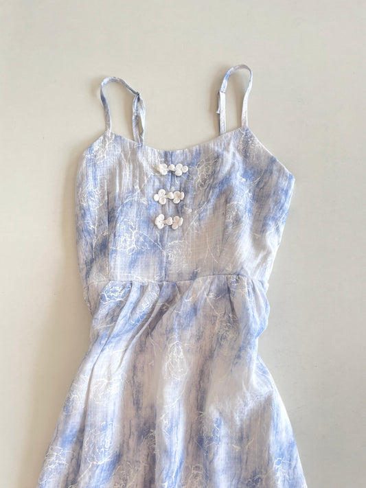 Chinese Button Slip Dress-Bust 32 to 34