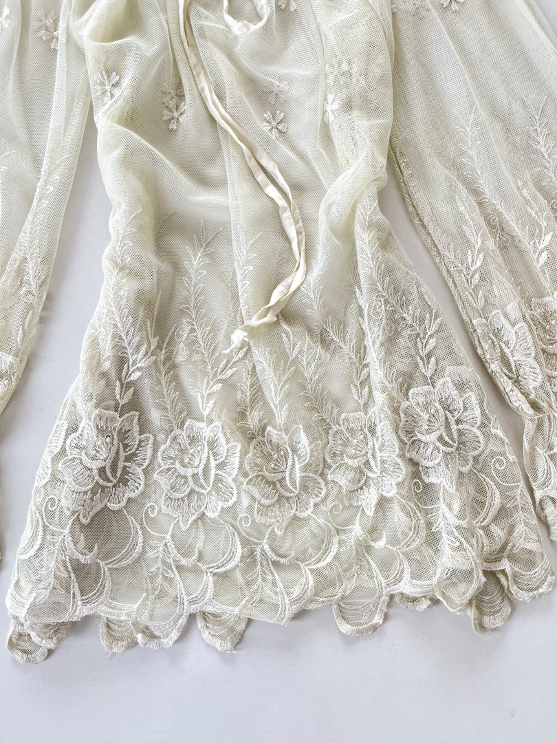 Embroidered Lace Top-Bust 38 to 40