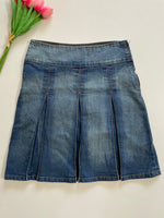 Load image into Gallery viewer, Pleated Denim Skirt-Waist 26
