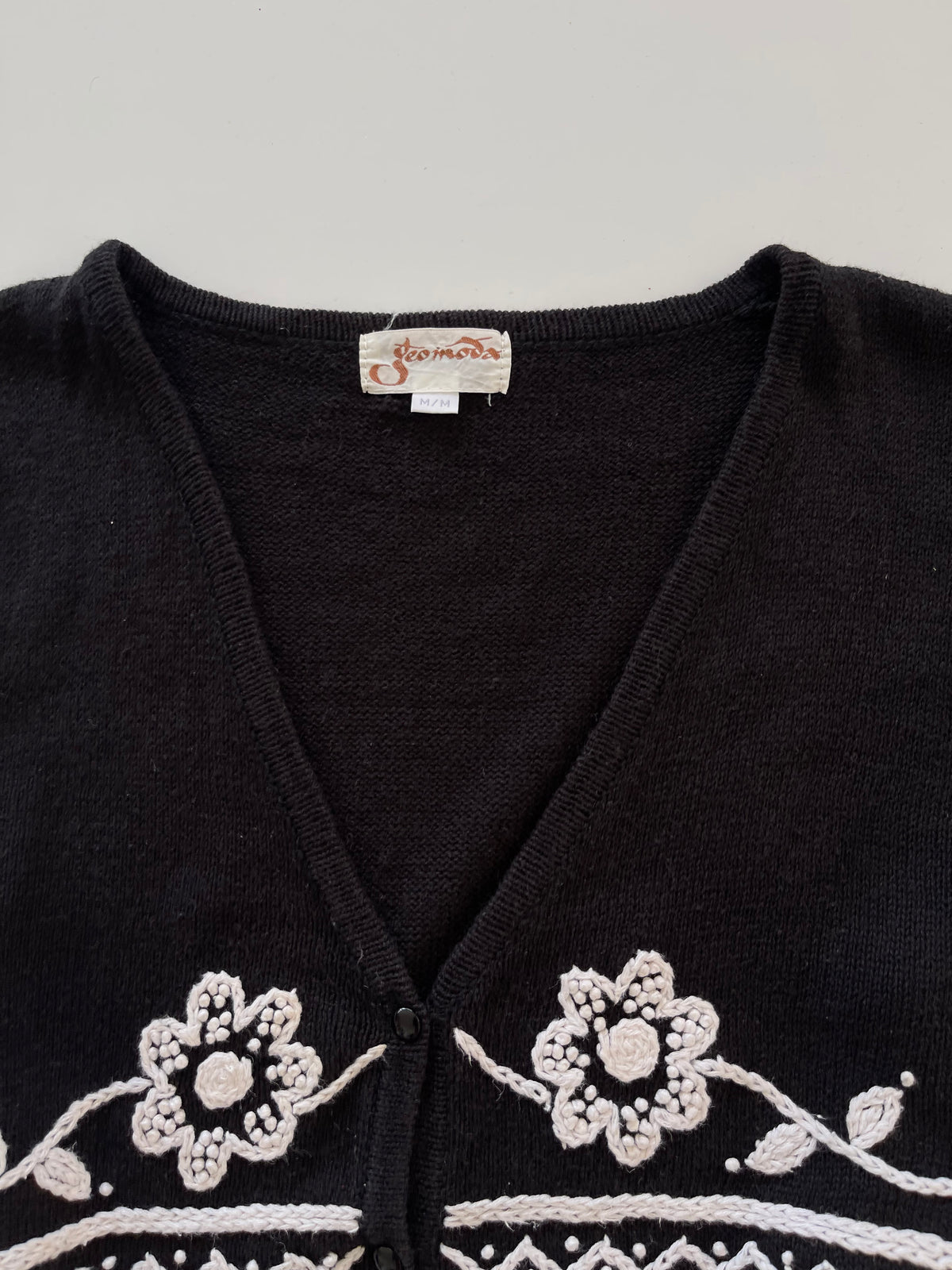 Geomoda Embroidered Vest Sweater-Bust 42
