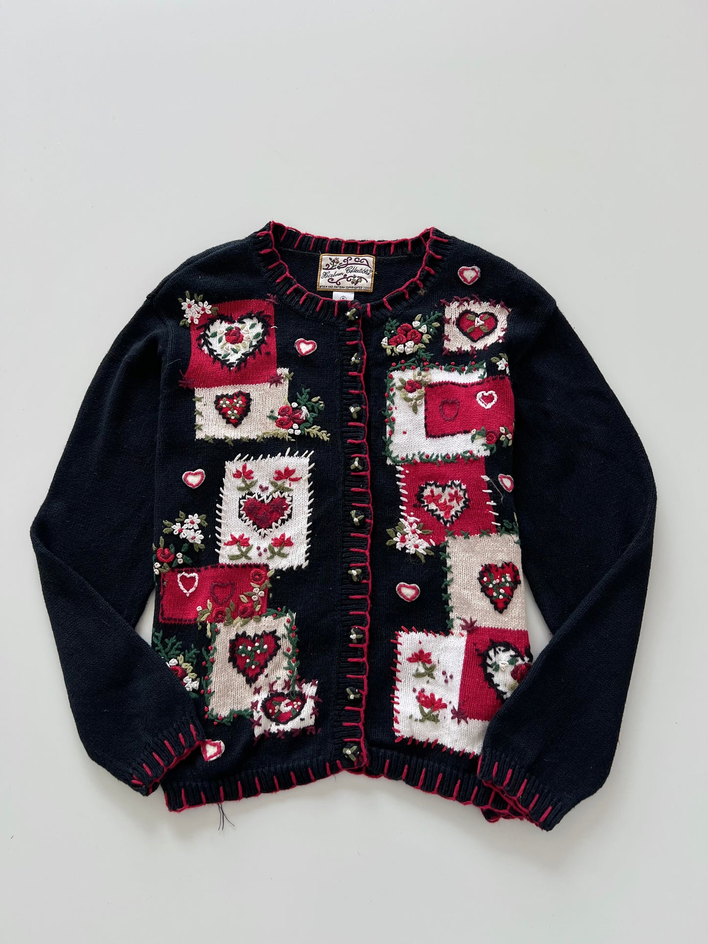 Heirloom Collectibles Hand Embroidered Sweater-Bust 46