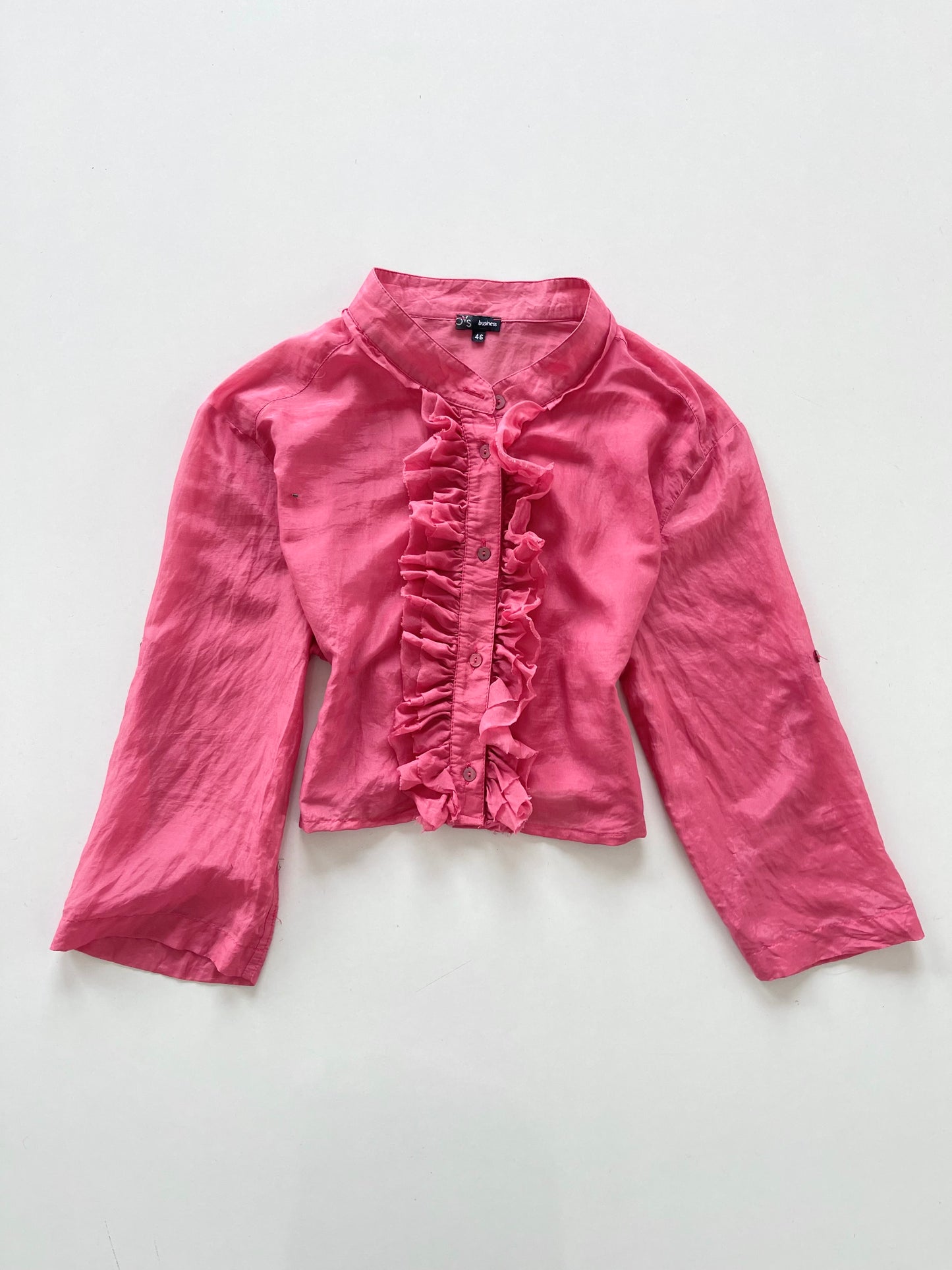 Ruffle Vintage Sheer Top-Bust 40