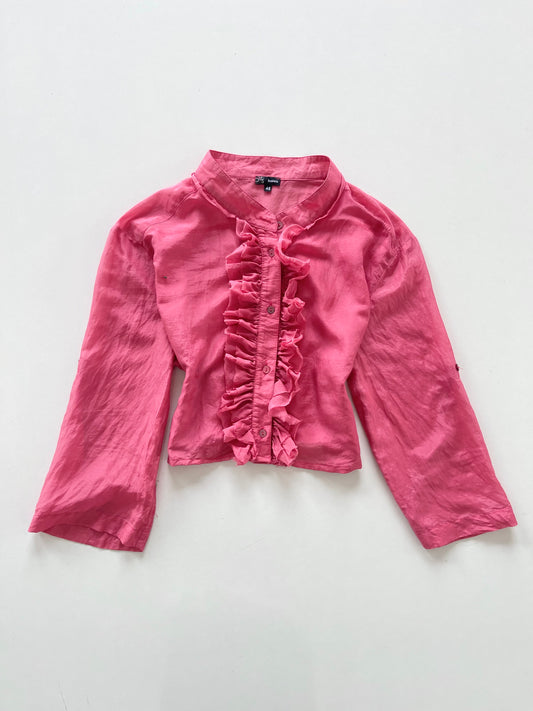 Ruffle Vintage Sheer Top-Bust 40