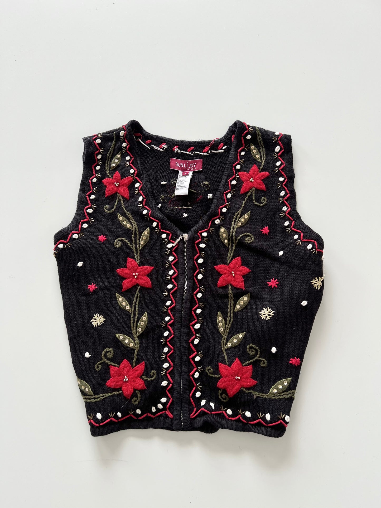 Sun Li Joy Embroidered Sweater-Bust 44