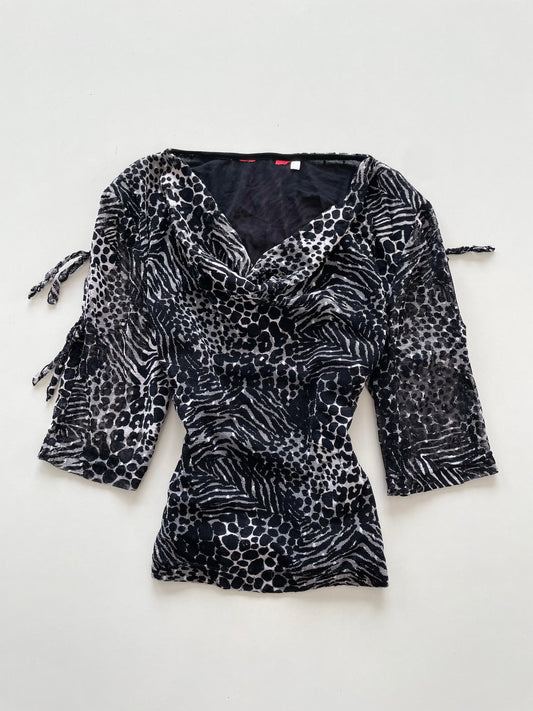 Vintage Cowl Neck Top-Bust 38