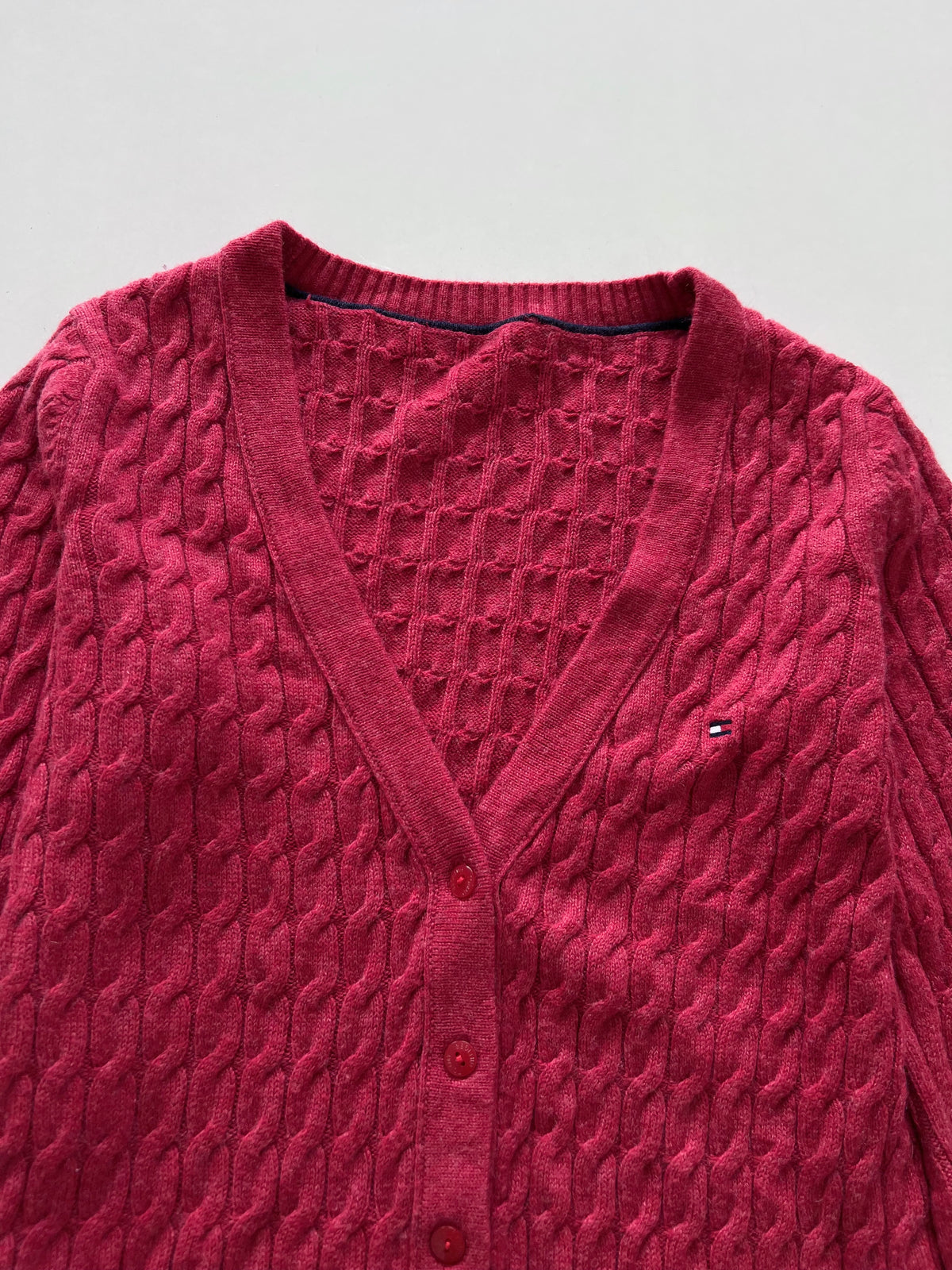 Tommy Hilfiger 54%Wool 46%Cotton Vintage Cardigan -Bust 34