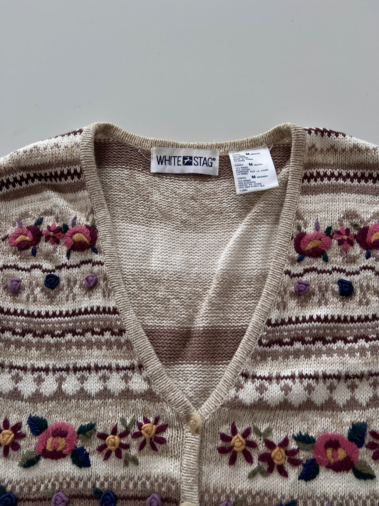 White Stag Embroidered Sweater-Bust 38