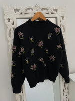 Load image into Gallery viewer, 100% Wool Embroidered Sweater-Bust 40