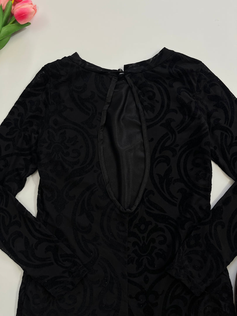 Bodycon Self Print Dress-Bust 32 to 34